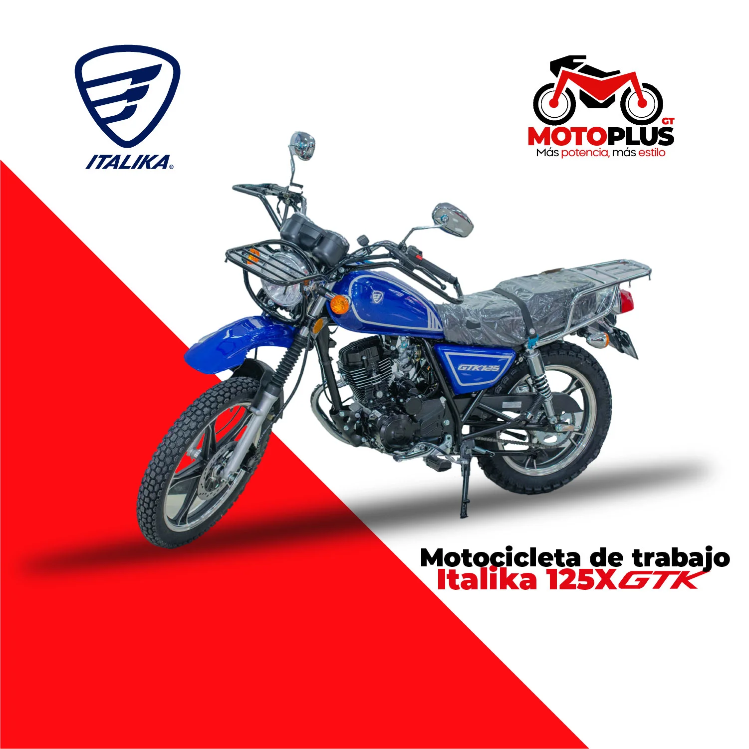 Motocicleta de Trabajo GTK 125X Azul