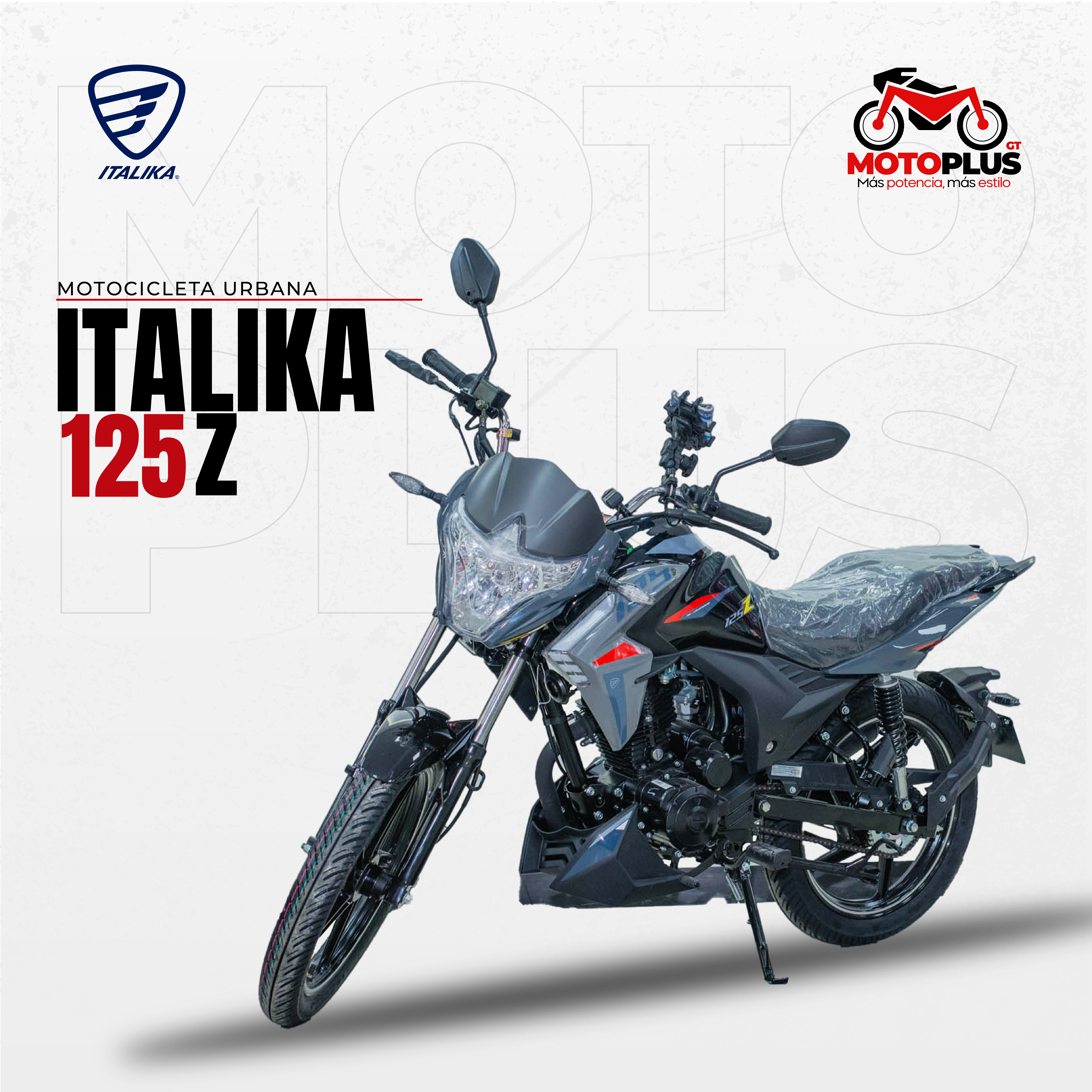Motocicleta Italika 125Z Negra