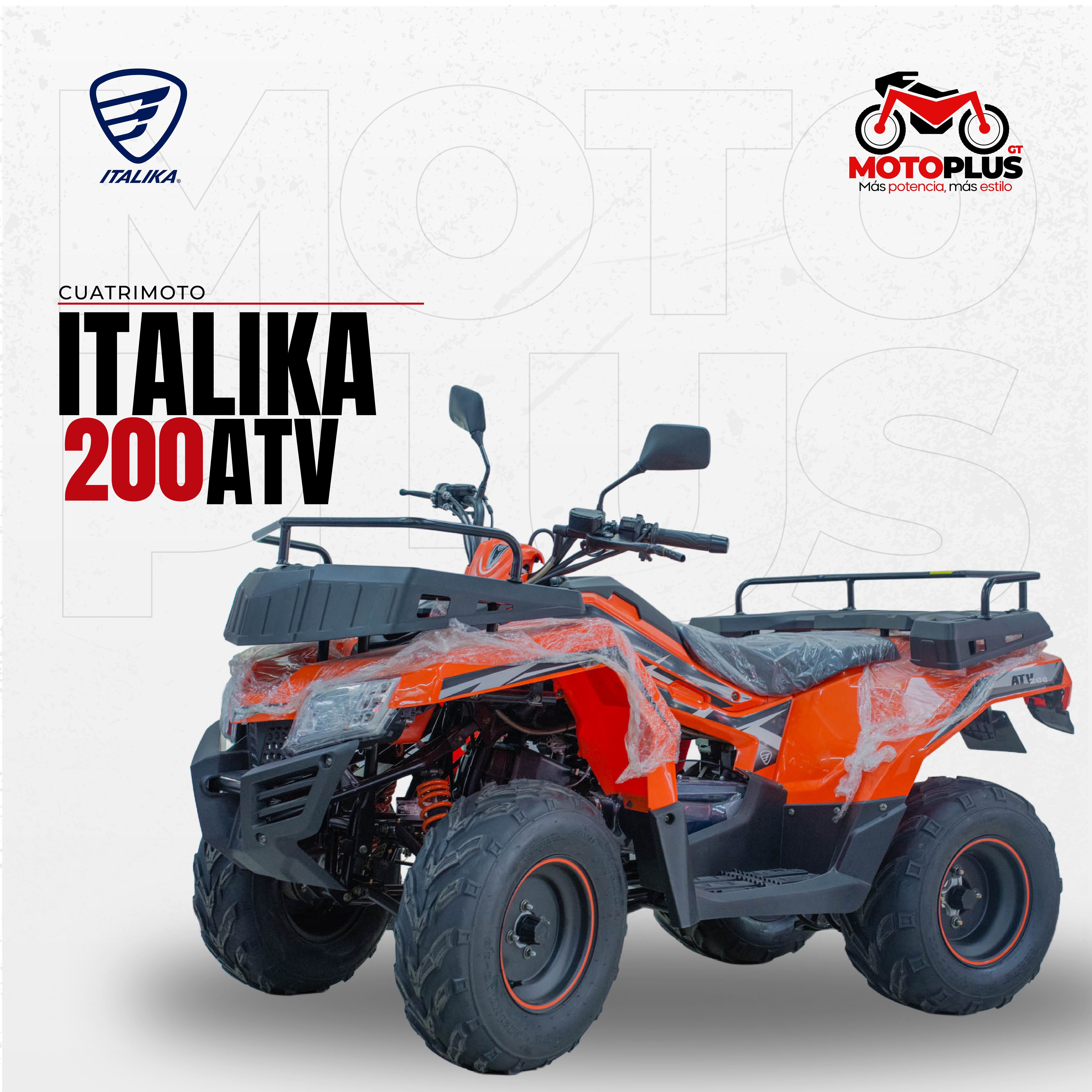 Cuatrimoto Italika ATV 200 Naranja — imagen 1